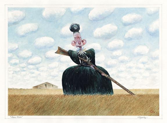 Carter Goodrich - WESTERN!, Grass Widow, illustration origin