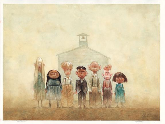 Carter Goodrich - WESTERN!, Class Picture, illustration orig
