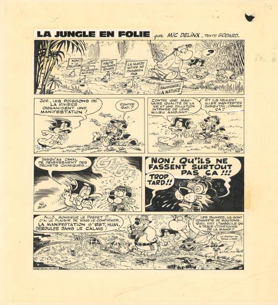  Delinx  Mic - La Jungle en folie , Planche originale - titr