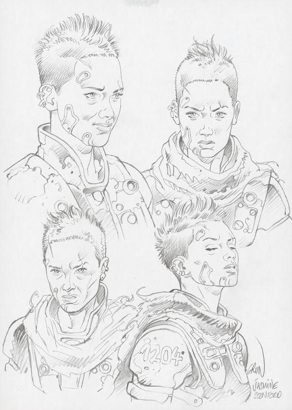Grun - On Mars, Illustration originale, recherches