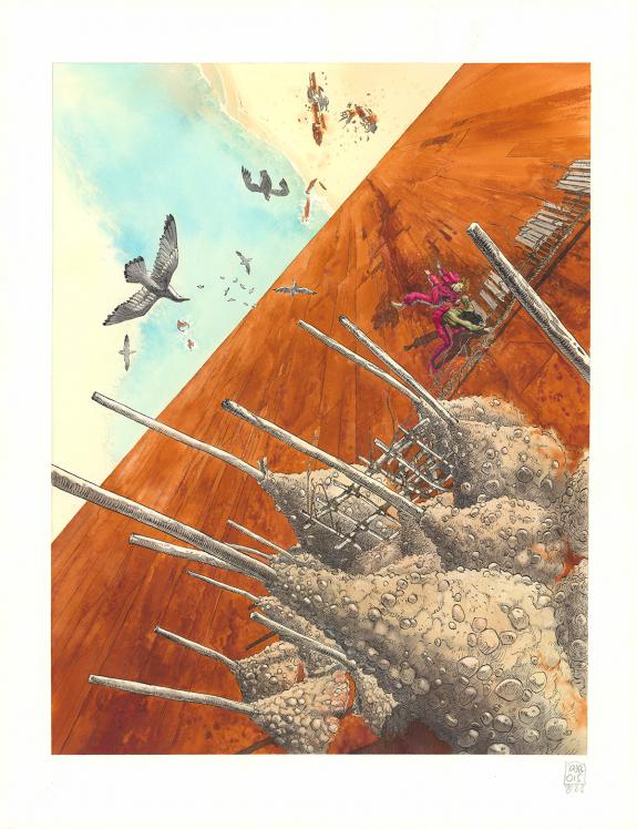 Christophe Dubois - TERRE, Nids d'Arzack, illustration origi