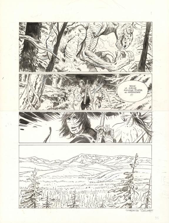 Corentin Rouge - Thorgal Saga, Wendigo, Planche originale n°