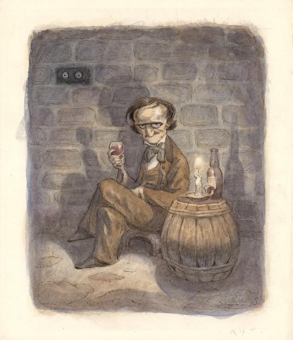Peter de Sève - Edgar Allan Poe, illustration originale