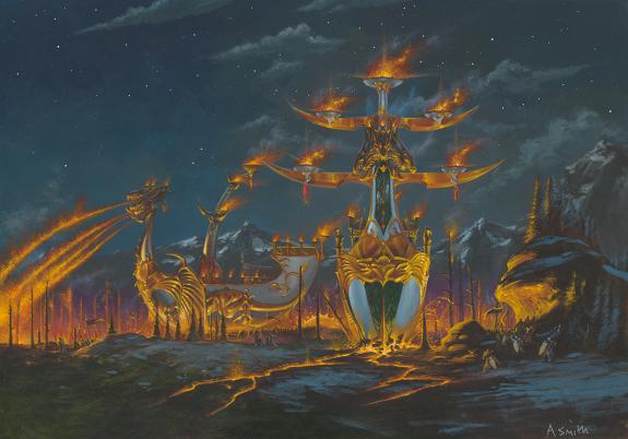 Adrian Smith - Chronopia 
, Elf fine demental ship, illustra