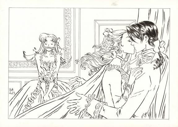 Patricia  Lyfoung  - La Rose &eacute;carlate , Illustration origina