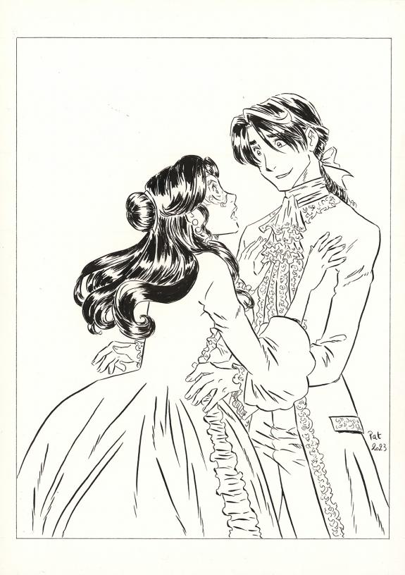 Patricia  Lyfoung  - La Rose &eacute;carlate , Illustration origina