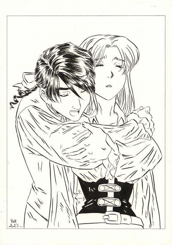 Patricia  Lyfoung  - La Rose &eacute;carlate , Illustration origina