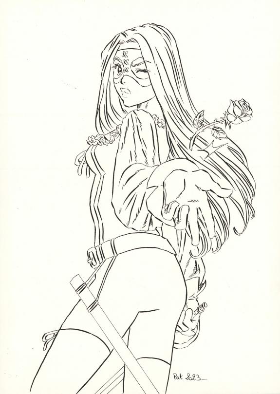 Patricia  Lyfoung  - La Rose &eacute;carlate , Illustration origina