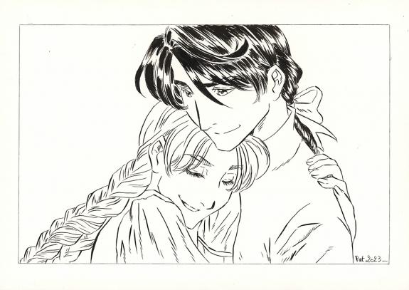 Patricia  Lyfoung  - La Rose &eacute;carlate , Illustration origina