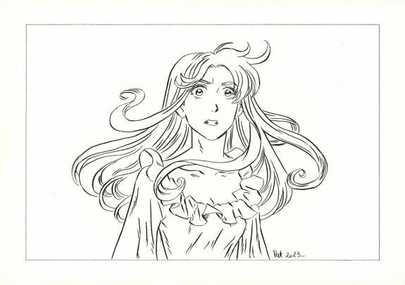 Patricia  Lyfoung  - La Rose &eacute;carlate , Illustration origina