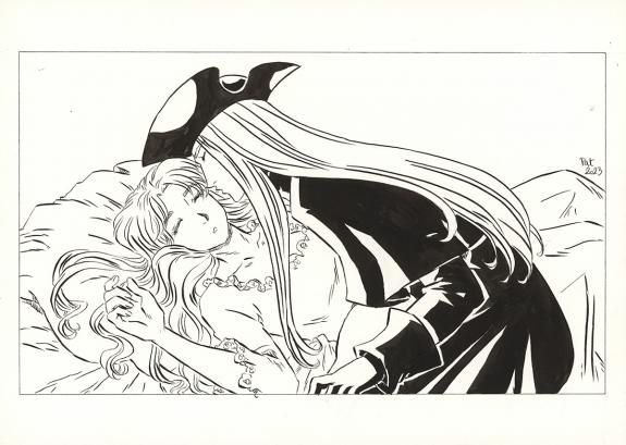 Patricia  Lyfoung  - La Rose &eacute;carlate , Illustration origina