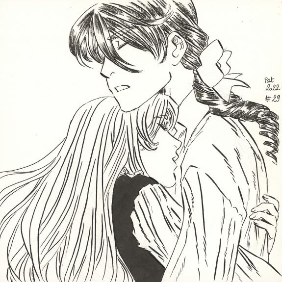 Patricia  Lyfoung  - La Rose &eacute;carlate , Illustration origina