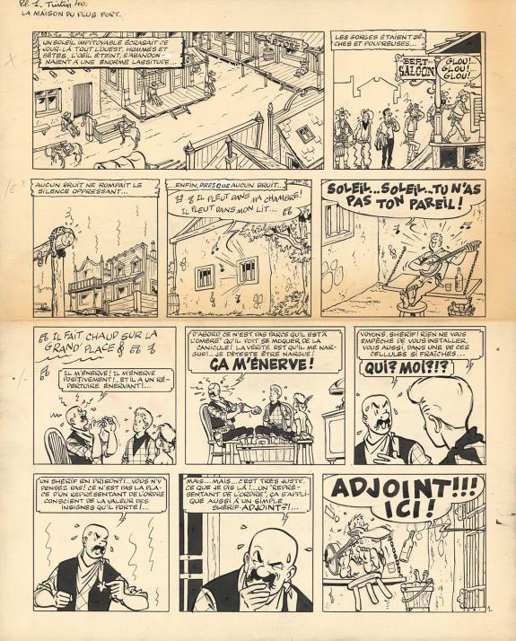 Tibet - Chick Bill, La Maison du plus fort, Planche original