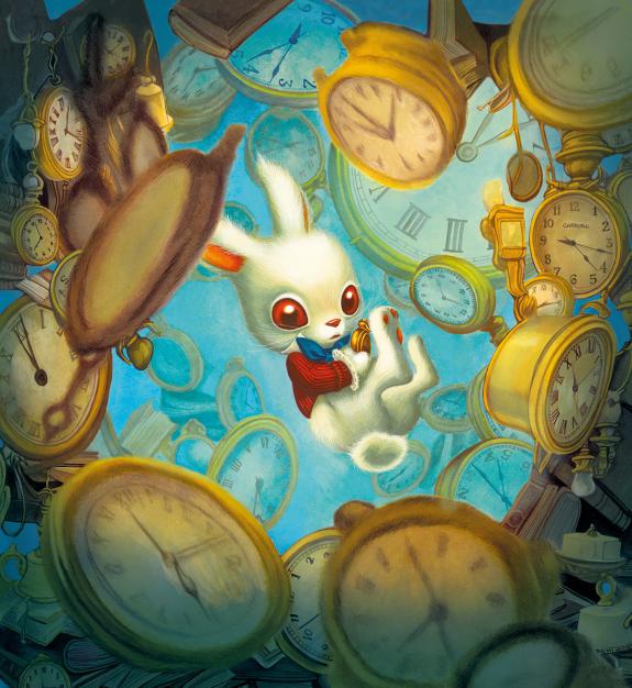 Benjamin Lacombe - Monsieur le Lapin Blanc, Couverture de Mo