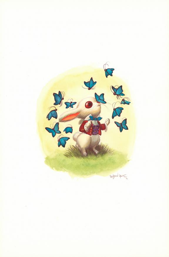 Benjamin Lacombe - Monsieur le Lapin Blanc, Illustration ori