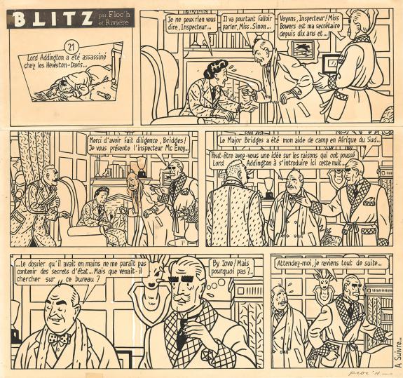 Jean-Claude Floc'h - Blitz, Planche originale numérotée 21, 
