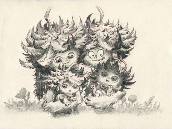 Stan Manoukian - Monstre , Monstre est timide, Illustration 