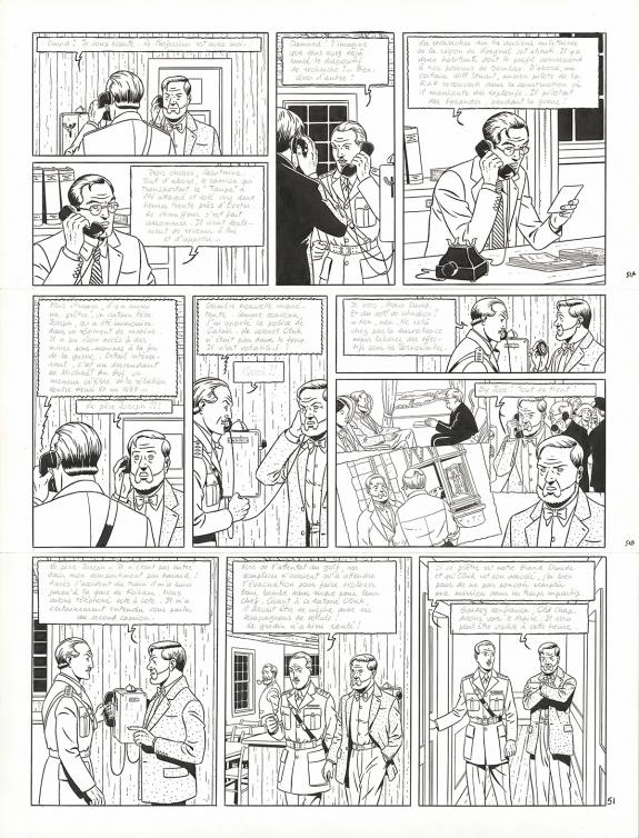 Andr&eacute; Juillard - Blake et Mortimer, Sign&eacute; Olrik, Planche ori