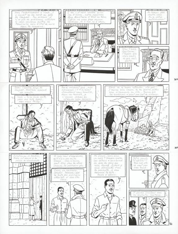 Andr&eacute; Juillard - Blake et Mortimer, Sign&eacute; Olrik, Planche ori