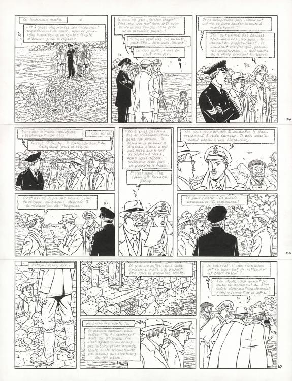 Andr&eacute; Juillard - Blake et Mortimer, Sign&eacute; Olrik, Planche ori