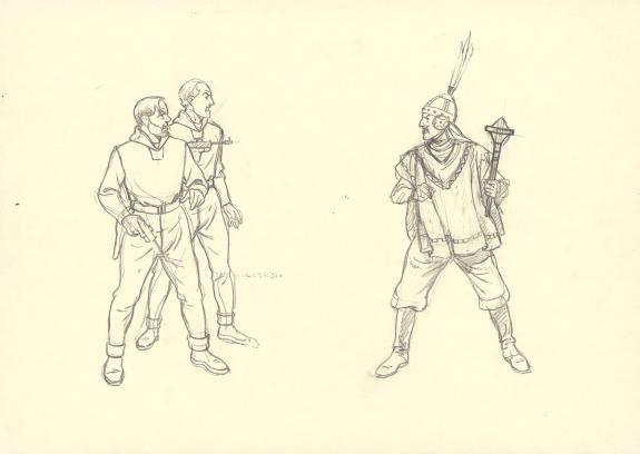 Andr&eacute; Juillard - Blake et Mortimer, Crayonn&eacute; original