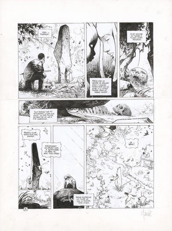 Vincent Mallié - Le Grand Mort, Panique , Planche originale 