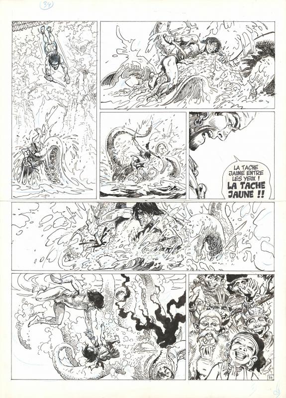Grzegorz Rosinski - Thorgal, Le mal bleu, Planche originale 