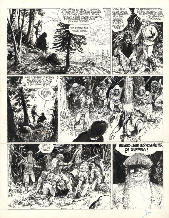 Grzegorz Rosinski - Thorgal, Les Archers, Planche originale 