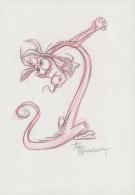 Tom Bancroft  - Crayonné original de design de Mushu pour le