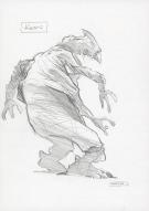 Manchu - Lot de neuf croquis de créatures : Kears, Hébé-ty, 