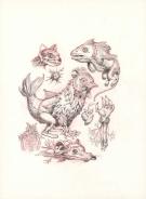 Stan Manoukian - Frankenstein, Illustration originale, carne