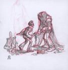 Stan Manoukian - Frankenstein, Crayonn&eacute; pr&eacute;paratoire 