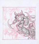 Stan Manoukian - Crayonn&eacute; original pr&eacute;paratoire - Goldorak