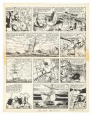 Victor Hubinon - Barbe-Rouge, L'&Icirc;le de l'homme mort, Planche