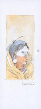 Patrick Prugne - Cheyenne, Illustration originale, recherche