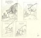 Fred Simon - Popotka le petit sioux, Crayonné original, proj