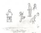 Fred Simon - Popotka le petit sioux, croquis de jeunes indie