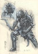 Paul Jeacock - Pit fighter, illustration originale