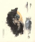 Paul Jeacock - Buste guerrier, illustration originale