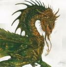 Gwendal Lemercier - Dragons, dragon vert et or