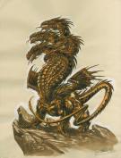 Gwendal Lemercier - Dragons, dessin inédit hydre