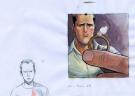 Marcial Toledano - Ken games, Ciseaux, aquarelle de recherch