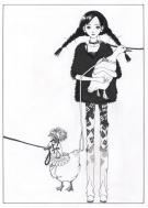 Mimi - Illustration originale - Fille aux canards