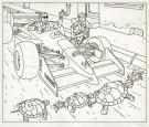 Jean-Claude Floc'h - illustration originale "Gonfaron tortue