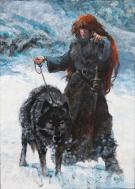  Thorgal - Illustration originale "La magicienne trahie et le loup"  