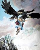  Thorgal - illustration originale "Aaricia et Aigles"  