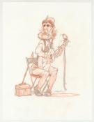 Wouter Tulp - illustration originale intitulée "guitariste"