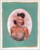 Maly Siri - Pin-up Art, Illustration originale sur papier Ar