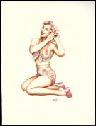 Maly Siri - Pin-up Art, Couverture originale sur papier Art