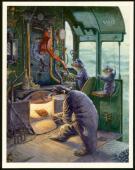 Christopher Dunn - Illustration originale, "On The Footplate